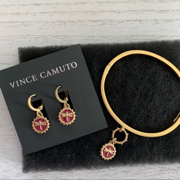 NWT. Vince Camuto Earrings & Bracelet Dragonfly Set - Picture 10 of 10